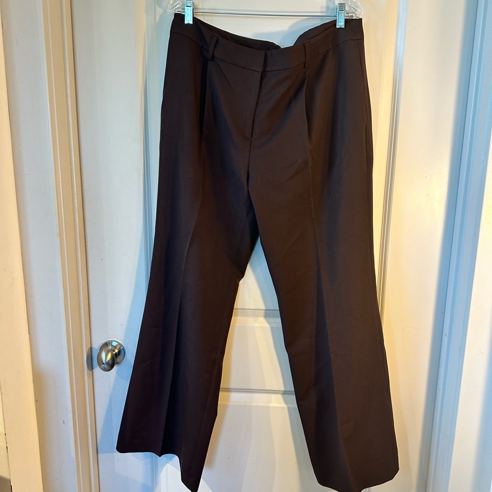 NEW Nordstrom Brown Open Edit Wide Leg Pleated Trousers, Size X Large